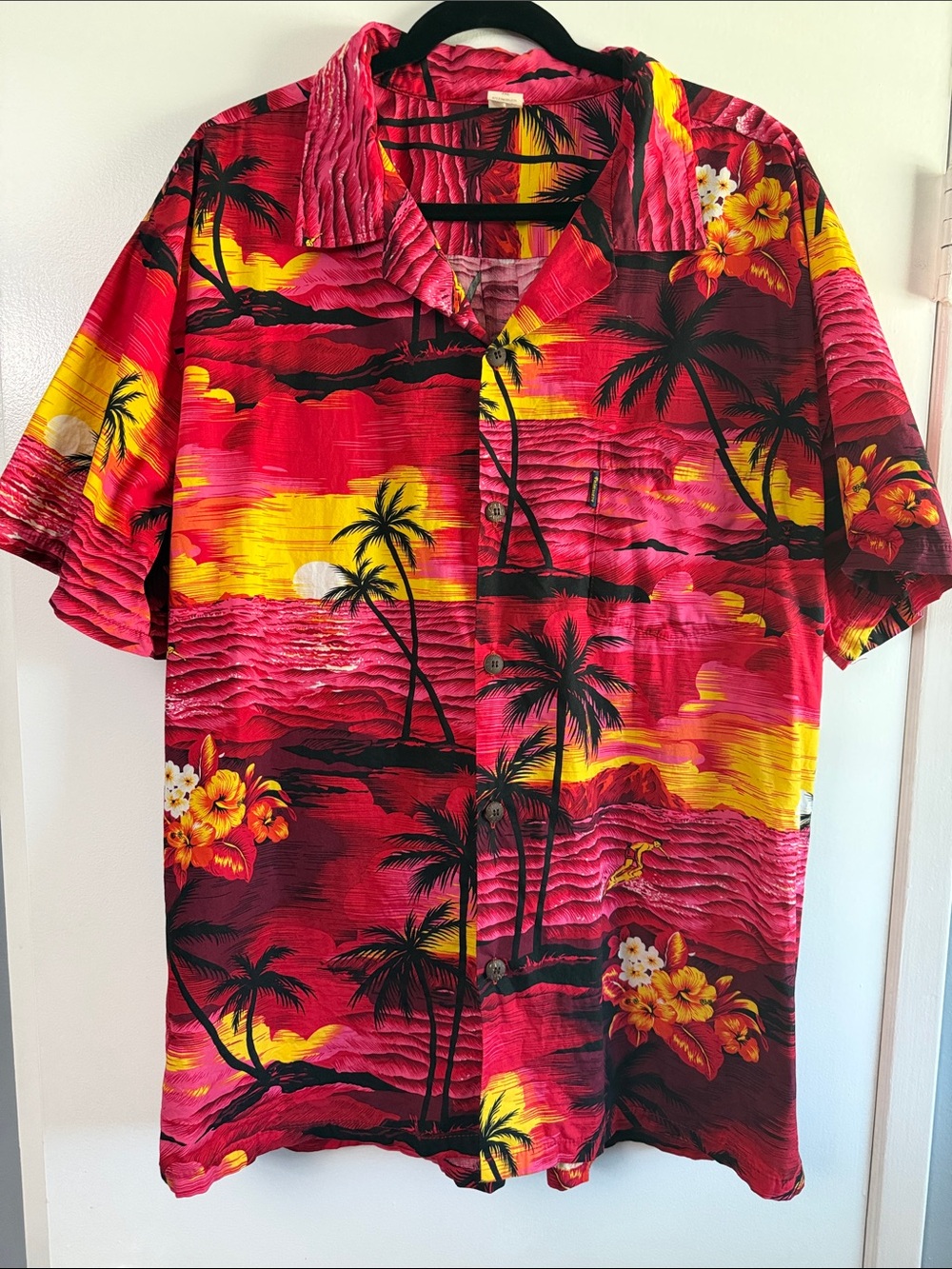 VTG XXL Palmwave Tropical Sunset Aloha Shirt